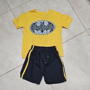 DC Kids Batman Outfit Black And Yellow 4T